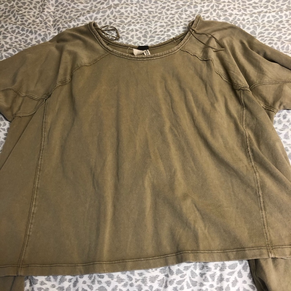 Free People Size Small Bell Crop Sweatshirt